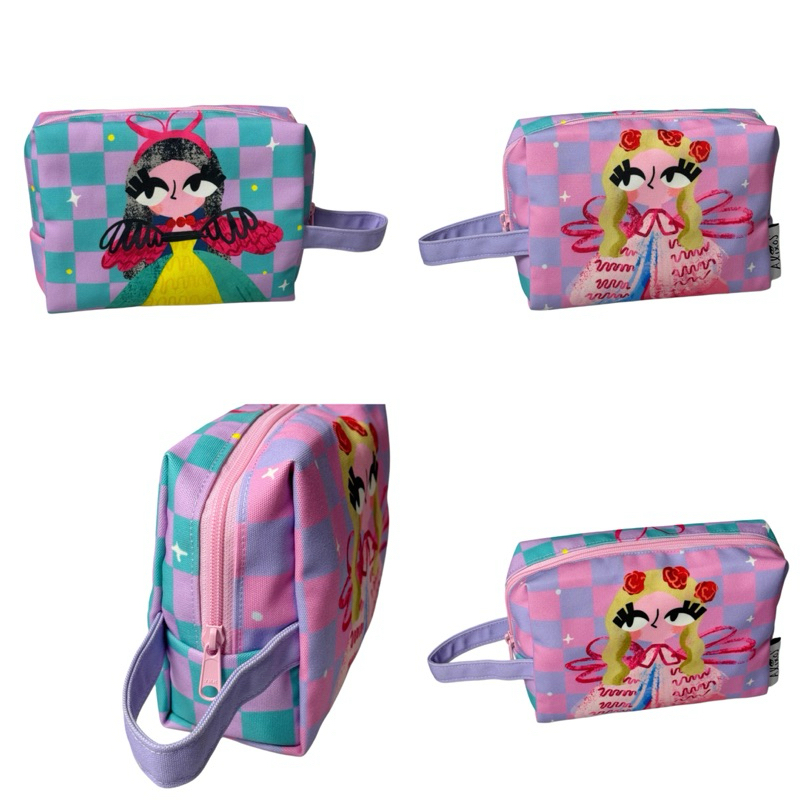 Jual Boxy Pouch Pink Green Princess | Shopee Indonesia