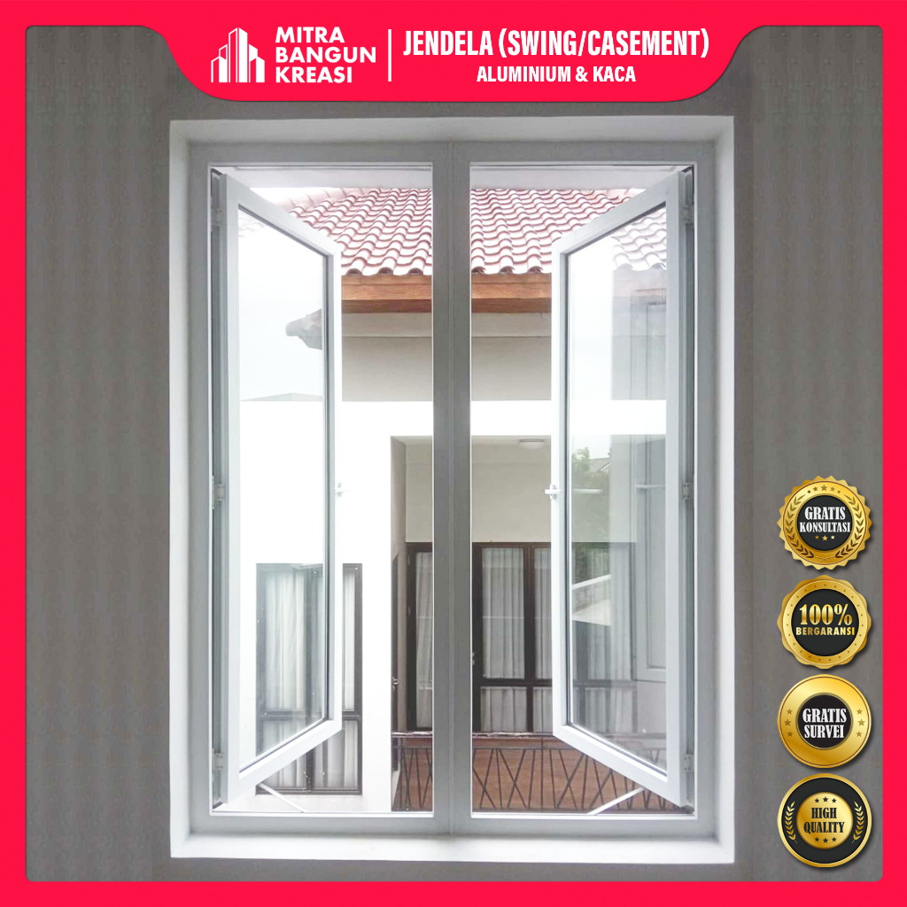 Jual Pasang Jendela Aluminium Kaca Rumah Tipe Swing/Casement/Ayun ...