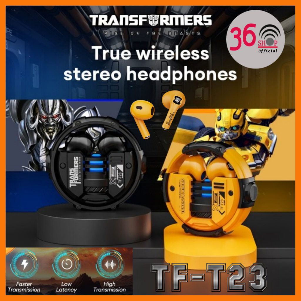 Jual TRANSFORMERS TF-T23 TWS Bluetooth 5.4 Gaming Earphones Dual Mode ...