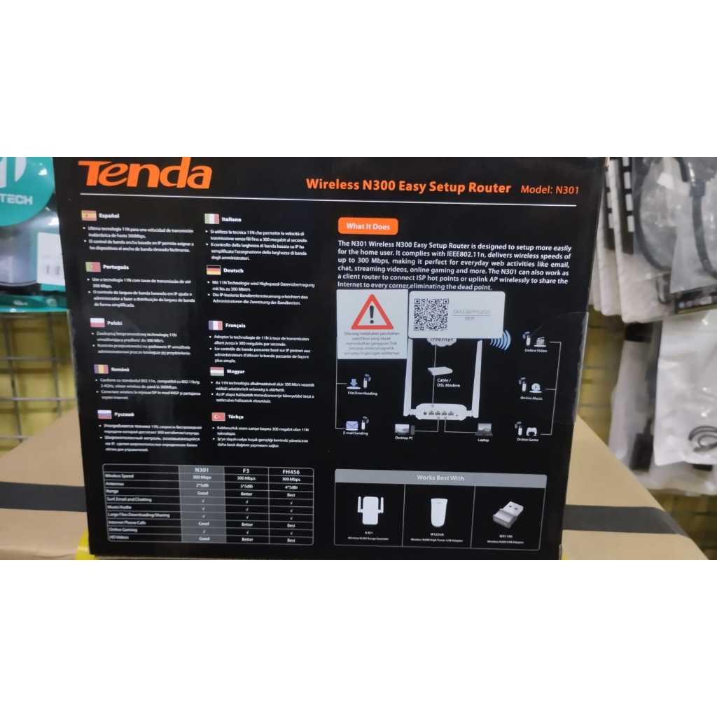 Jual Tenda N301 / N 301 Wireless N300 Easy Setup Router resmi | Shopee ...