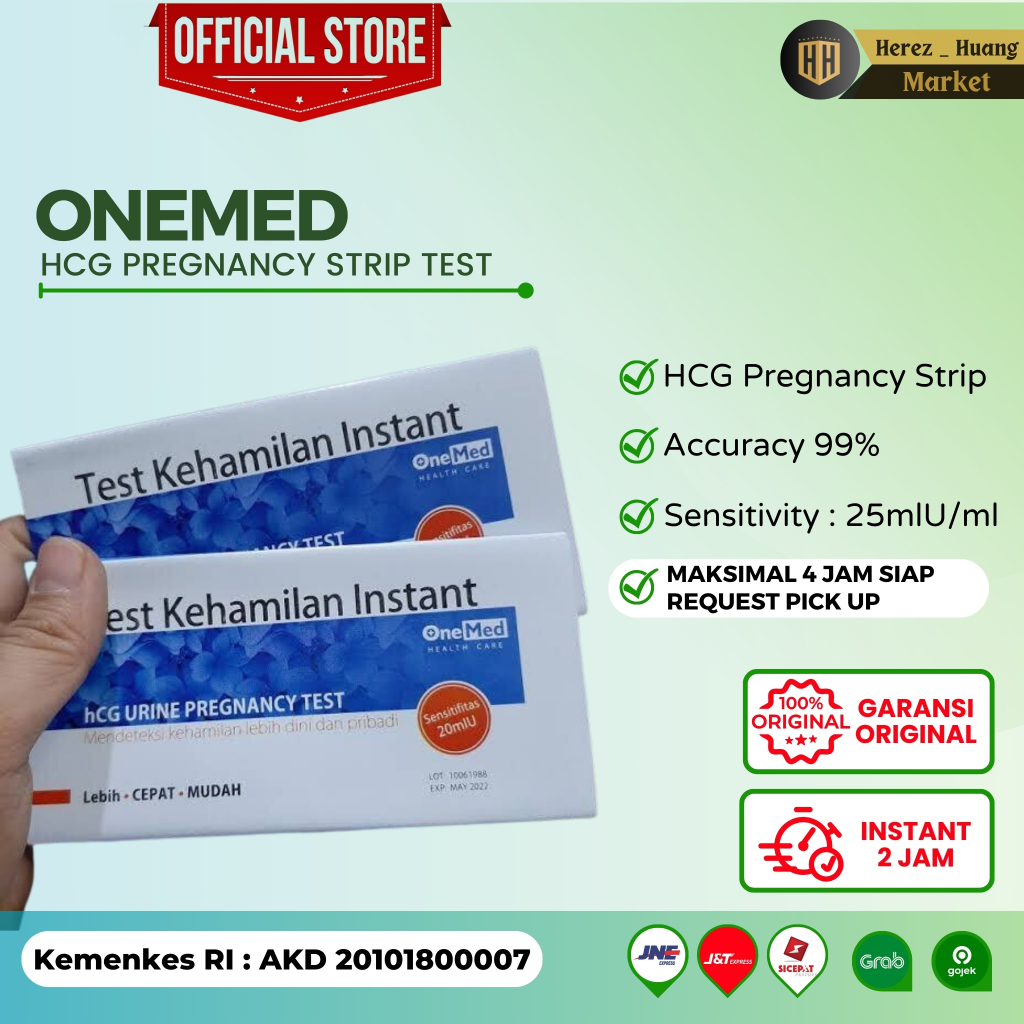 Jual ONEMED Test Pack Kehamilan Instant Urin Test Pack Alat Test Hamil ...