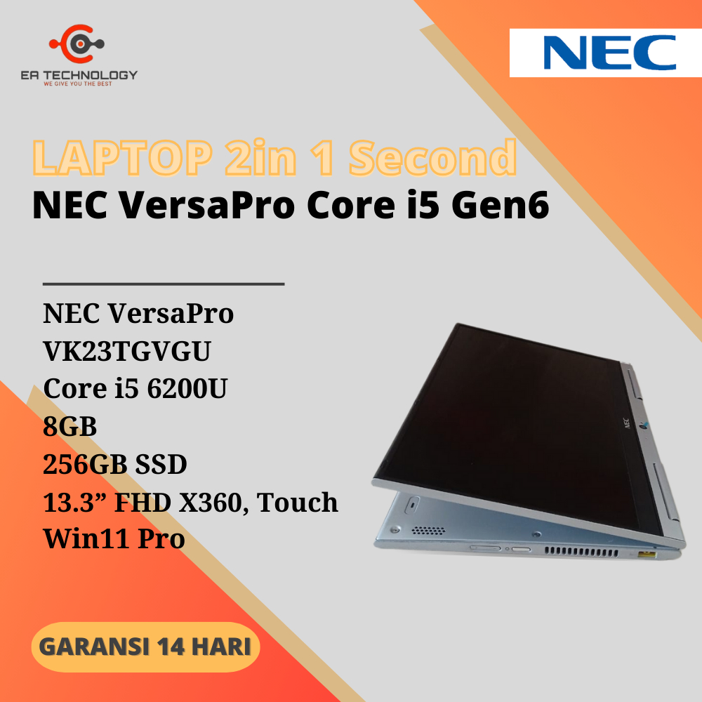 Jual NEC VersaPro-VK23TGVGU Core i5-6200U 8GB 256SSD 13.3”FHD X360,Touch  Win11 Pro | Shopee Indonesia