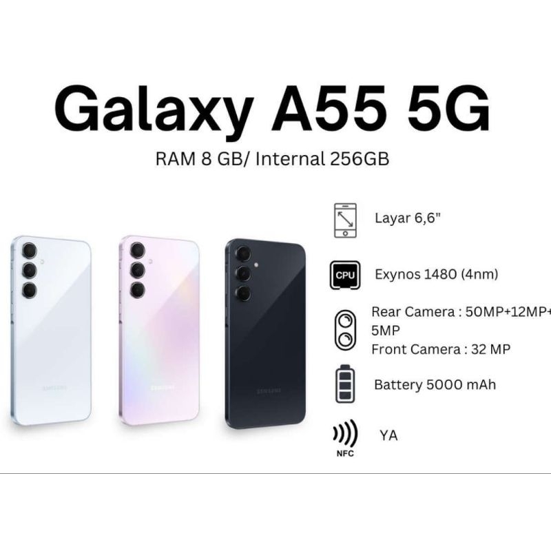 Jual SAMSUNG GALAXY A55 5G SAMSUNG INDONESIA | Shopee Indonesia