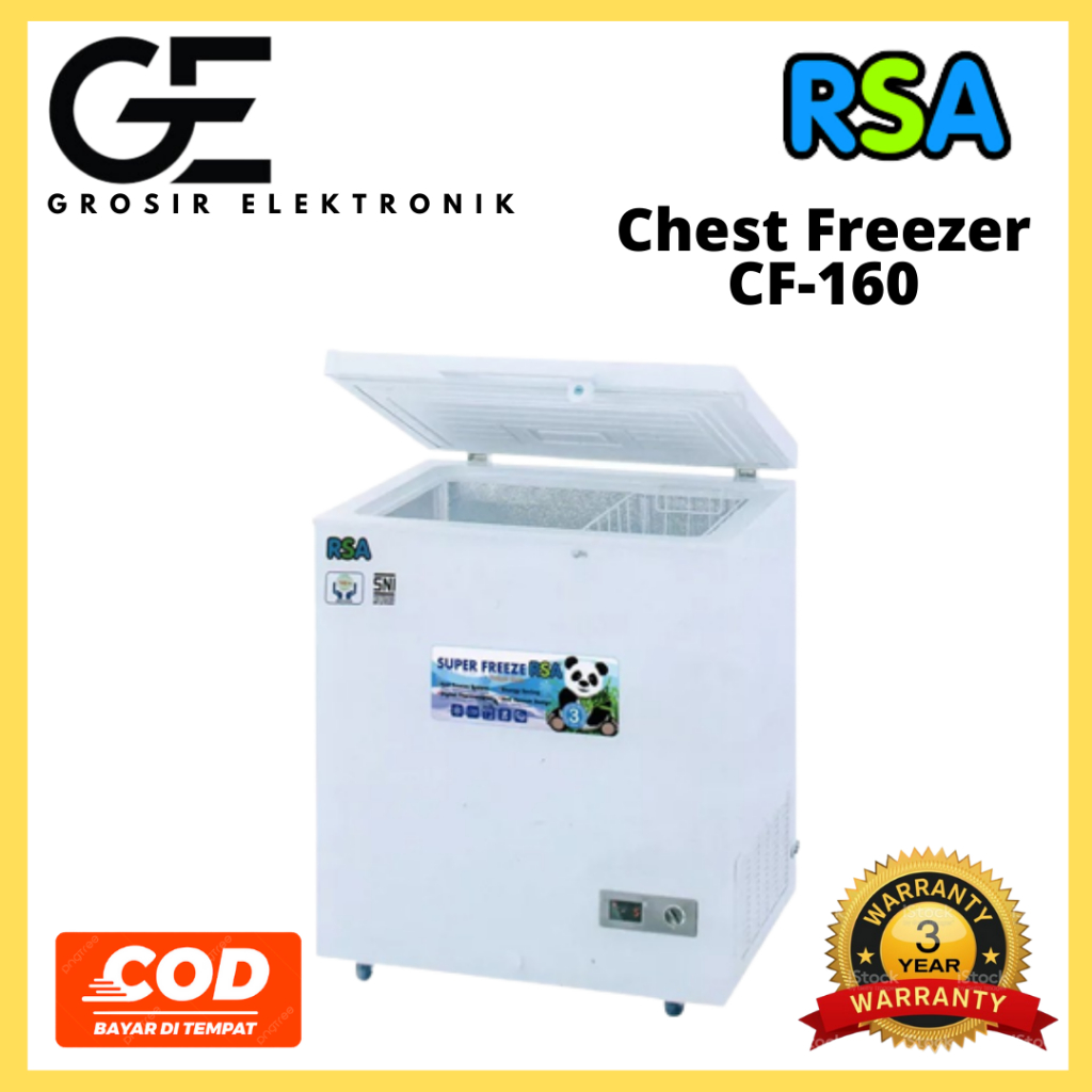 Jual Chest Freezer RSA CF-160 / CF160 Freezer Box 150 liter | Shopee ...