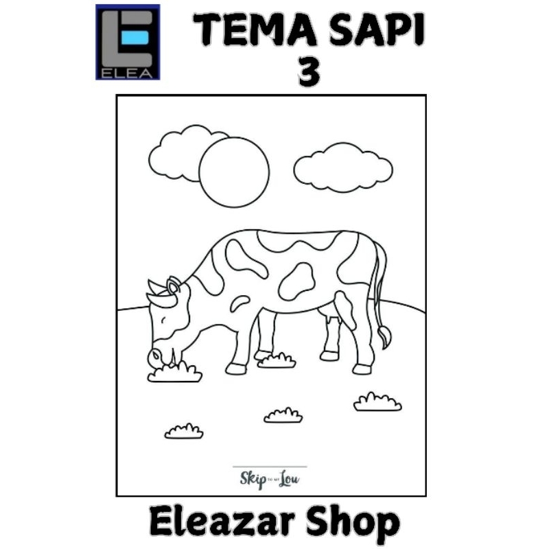 Jual Kertas Mewarnai Tema Sapi | Shopee Indonesia