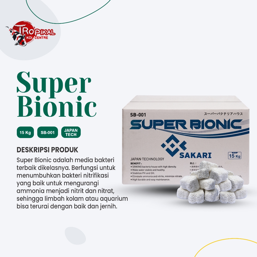Jual TKC Media Filter Kolam Super Bionic 15kg --i | Shopee Indonesia