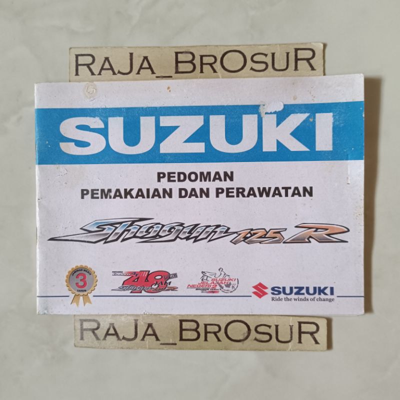 Jual Buku pedoman pemakaian dan perawatan/Manual book Suzuki Shogun 125 ...