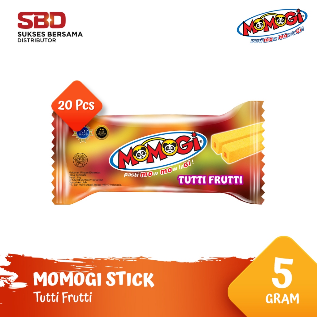Jual Momogi Stick 5gr - Tutti Frutti [1 Box @ 20 Pcs] | Shopee Indonesia