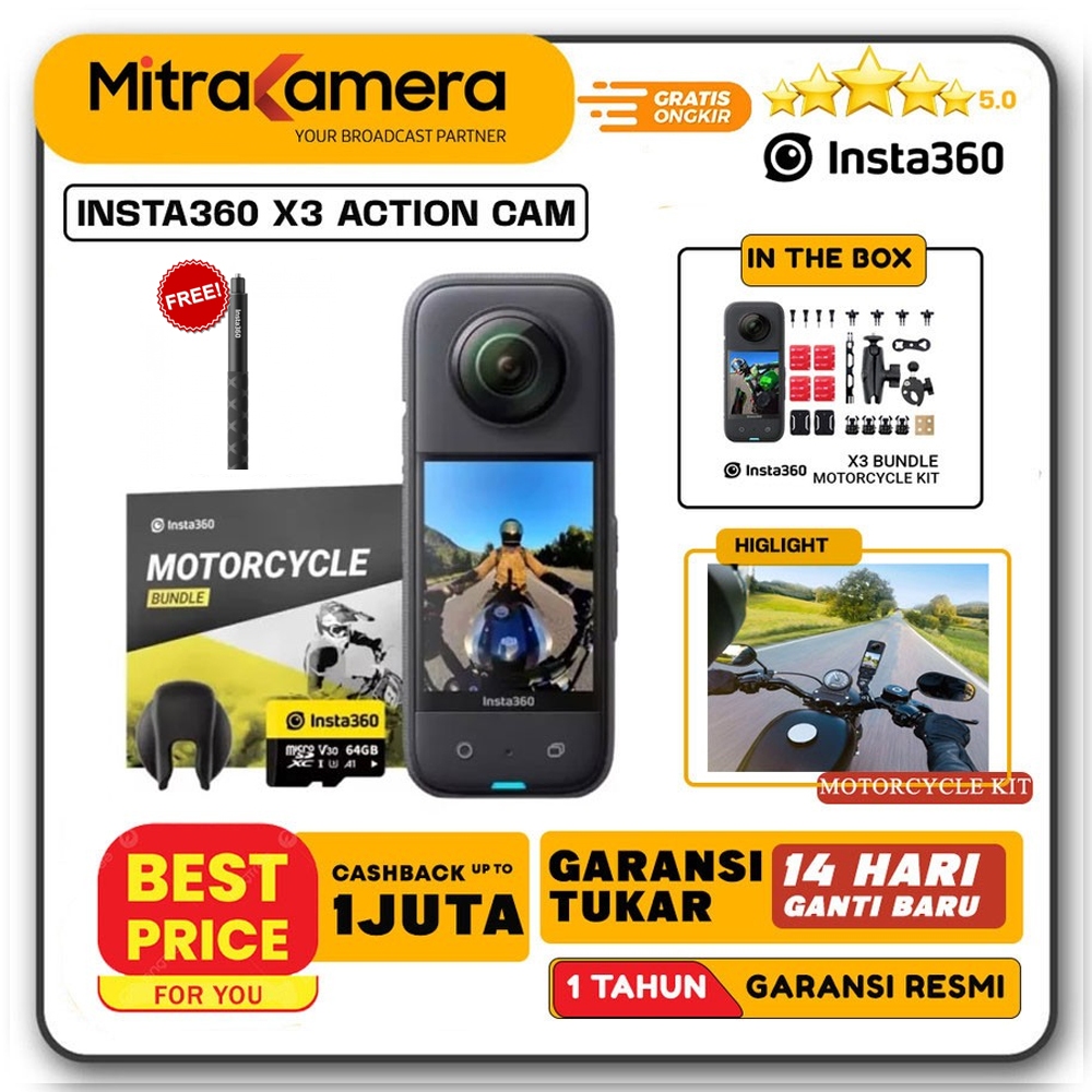 Jual Insta360 X3 Camera Motorcycle Bundle Kit | Shopee Indonesia