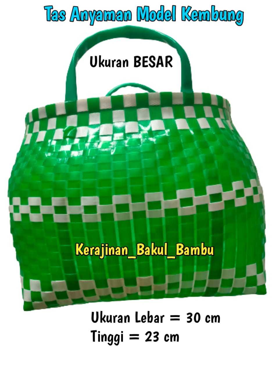 Jual Tas Anyaman Plastik Model KEMBUNG Ukuran BESAR tas keranjang ...