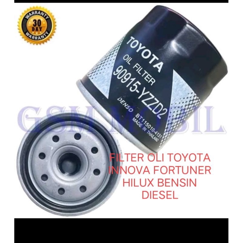 Jual FILTER OLI TOYOTA INNOVA FORTUNER HILUX BENSIN DIESEL | Shopee ...