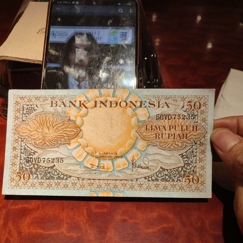 Jual Bank Notes 50 RUPIAH DENOMINATION Emision 1959 | Shopee Indonesia