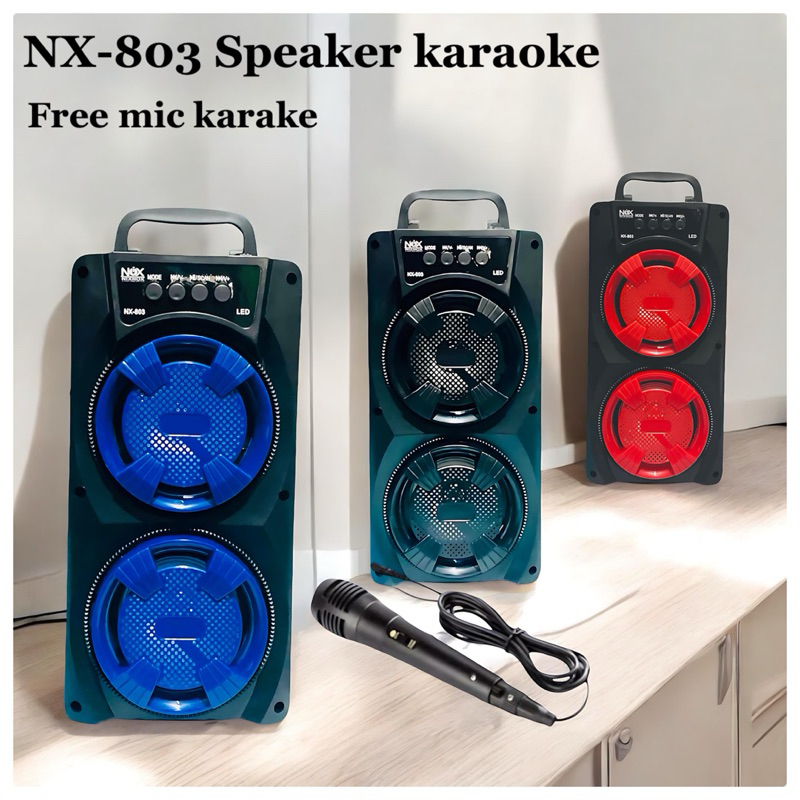 Jual Speaker bluetooth portabel BIG BASS NX-803 speaker bluetooth