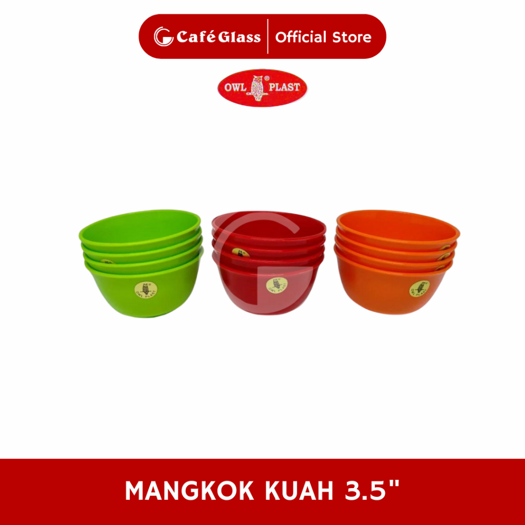 Owl Plastik Mangkok Kecil Pastel Warna Warni - Mangkuk Kuah Cetakan Nasi Kobokan Anti Pecah