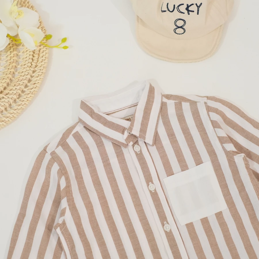 Kemeja Salur Tangan Panjang