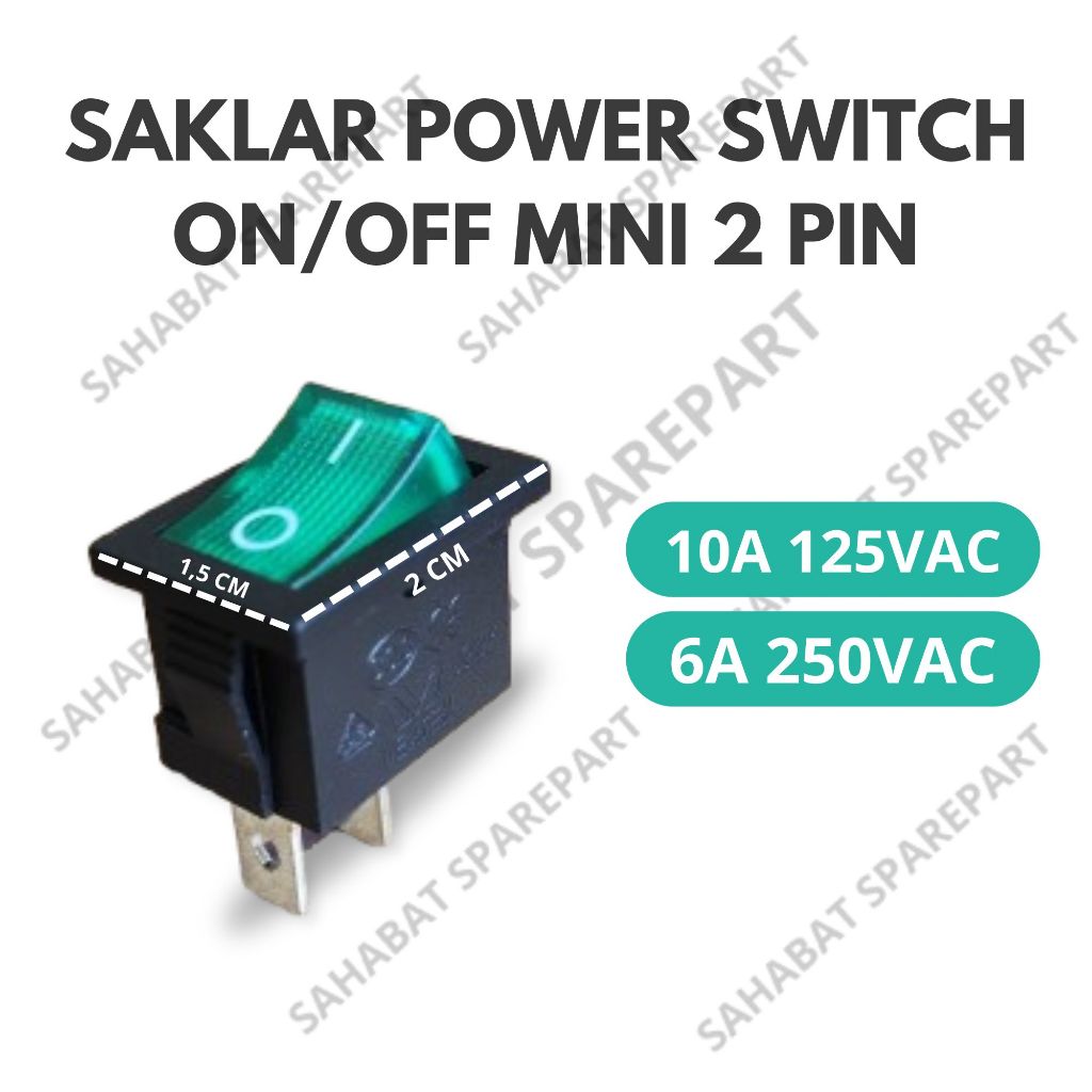 Jual SAKLAR POWER SWITCH TOMBOL ON/OFF 2 KAKI / 2 PIN KECIL | Shopee ...