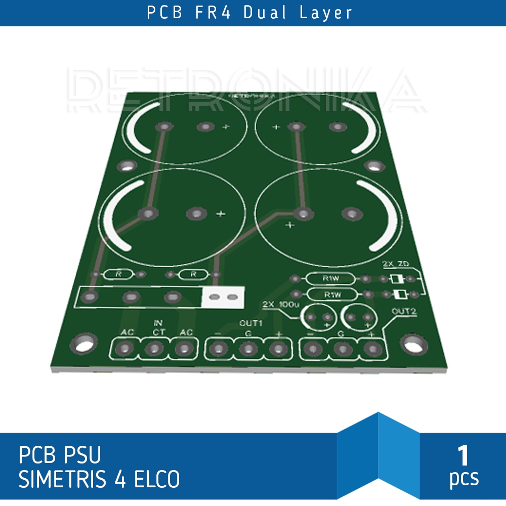 Jual PCB Power Supply Simetris 4 Elco | Shopee Indonesia