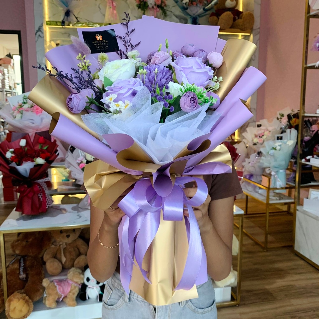 Jual BUKET BUNGA ARTIFICIAL ROMANTIS / HADIAH BUKET BUNGA ULANG TAHUN ...