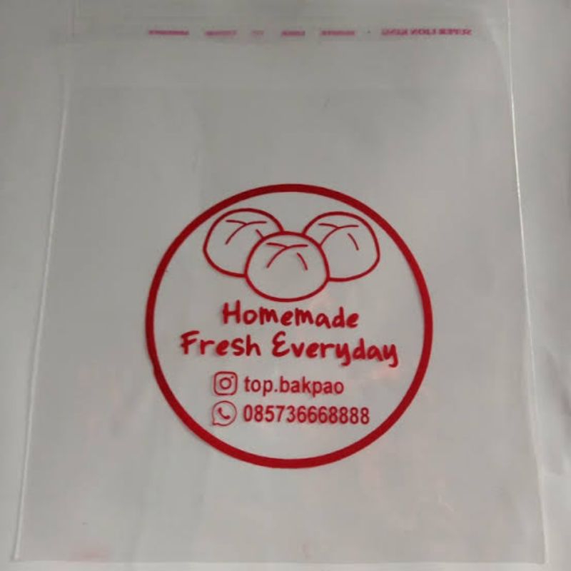 Jual plastik sablon custom roti snack Free Desain Ukuran 16×18 | Shopee ...