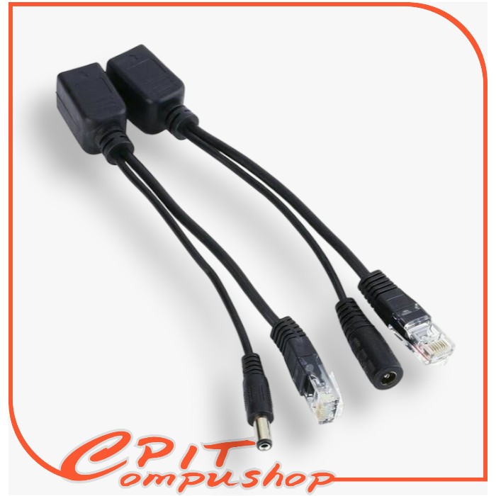 Jual PoE Splitter - Injector 1 Set 10/100 Mbps Ethernet LAN PoE ...