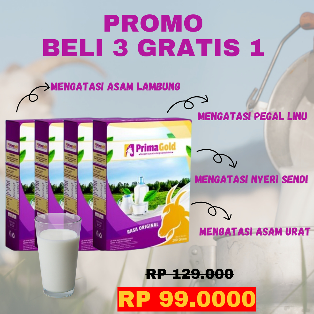 Jual 4 BOX Primagold Susu Kambing Etawa Goat Milk Rendah Lemak Baik ...