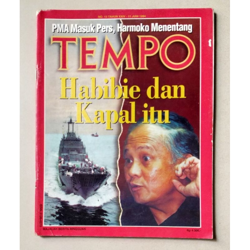 Jual Majalah Tempo 11 Juni 1994 - Berita Tempo yang membuat Dibredel ...
