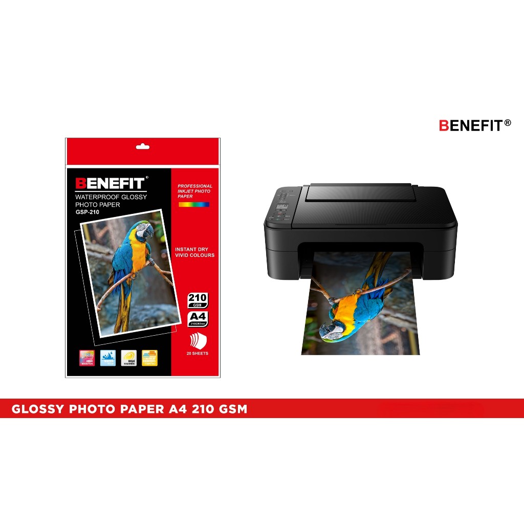Jual BENEFIT Glossy Paper / kertas foto glossy (1pack isi 20lembar ...