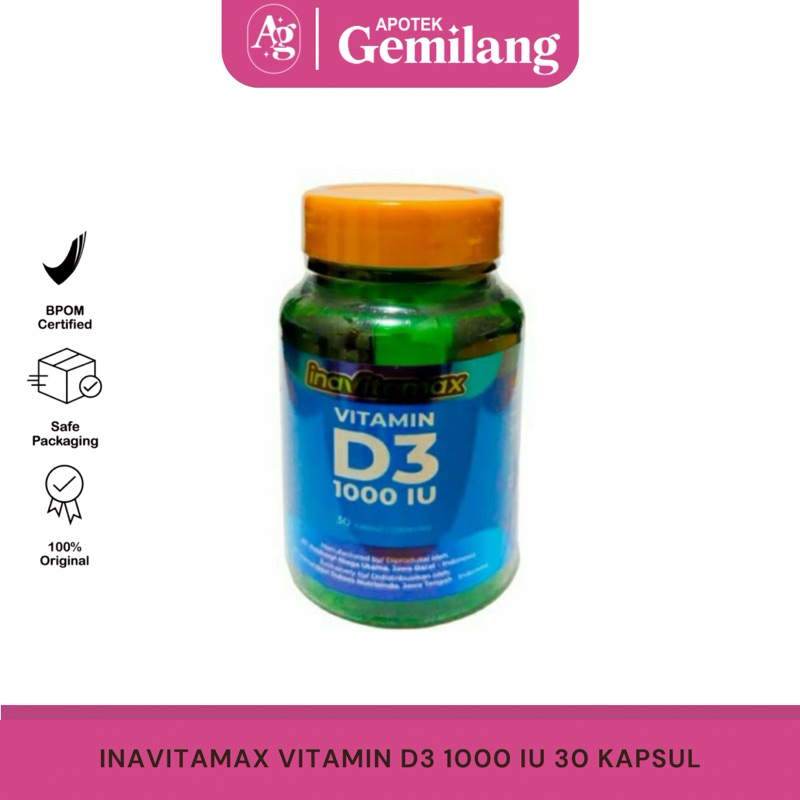 Jual Inavitamax Vitamin D3 1000 IU 30 Kapsul | Shopee Indonesia