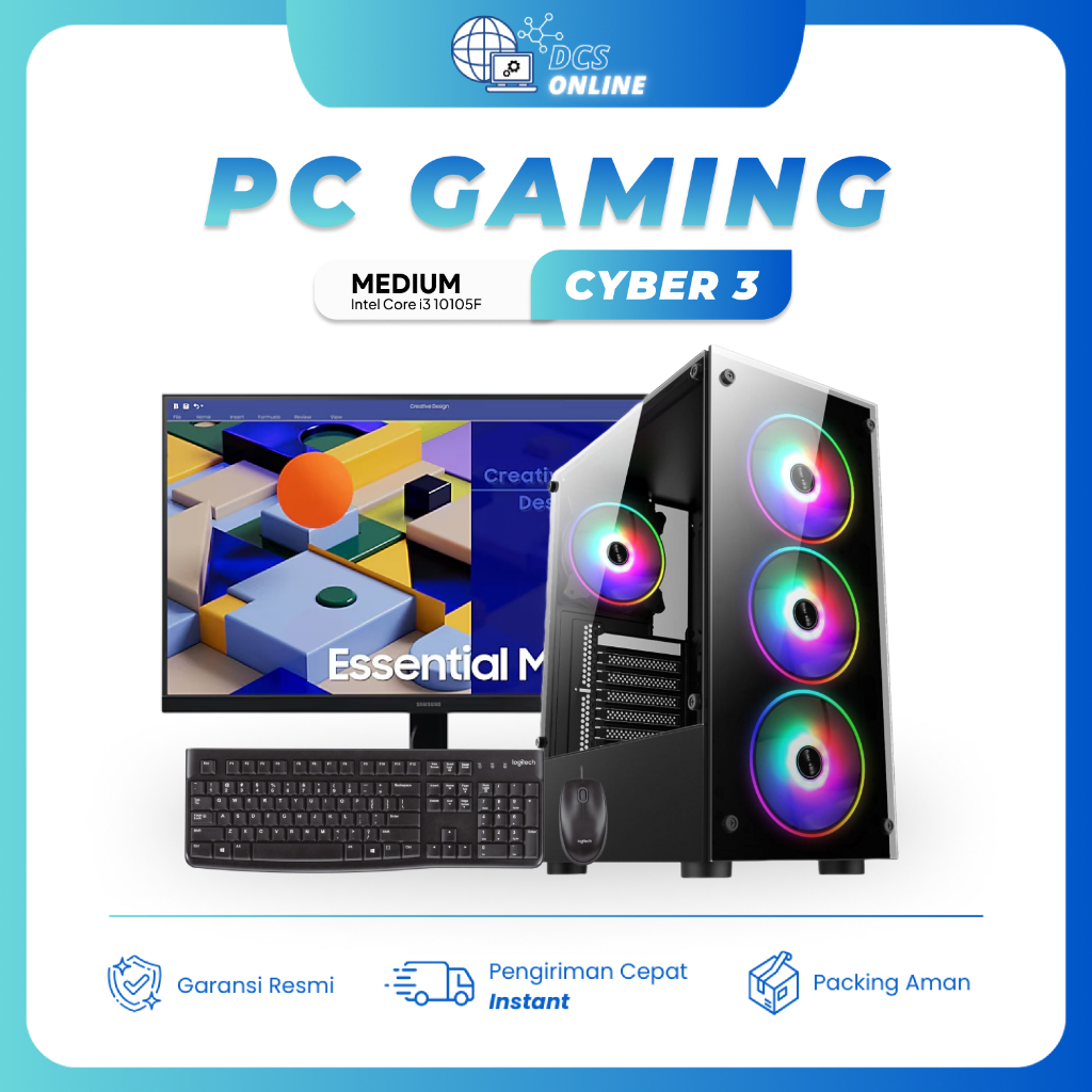 Jual PC RAKITAN KOMPUTER RENDERING GAMING EDITING FULLSET INTEL I3 GEN ...