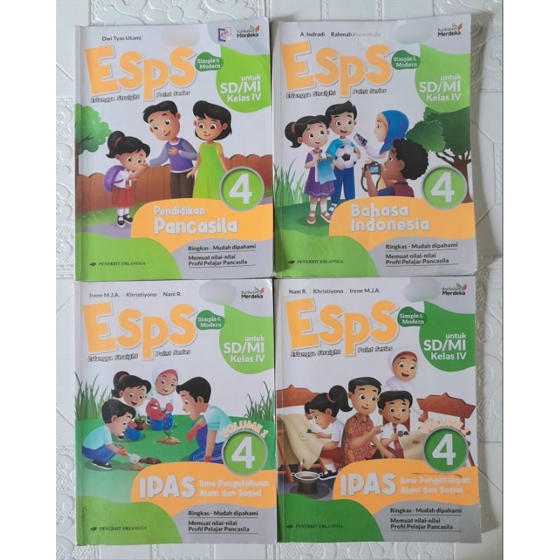 Jual Buku ESPS Bahasa Indonesia Pendidikan Pancasila IPAS Kelas 4 SD/MI ...