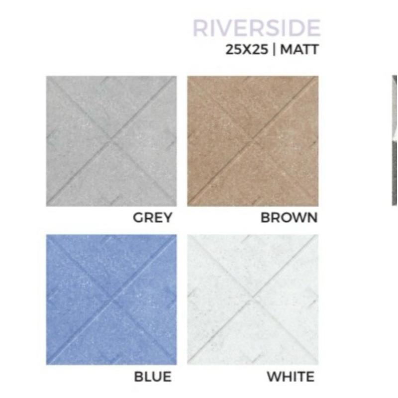 Jual Keramik Lantai Kamar Mandi Asia Riverside Blue White Brown Grey ...