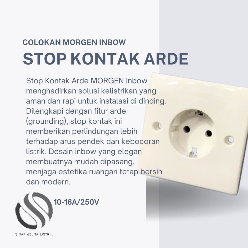 Jual Stop Kontak Arde MORGEN Inbow Murah Bukittinggi | Colokan MORGEN ...