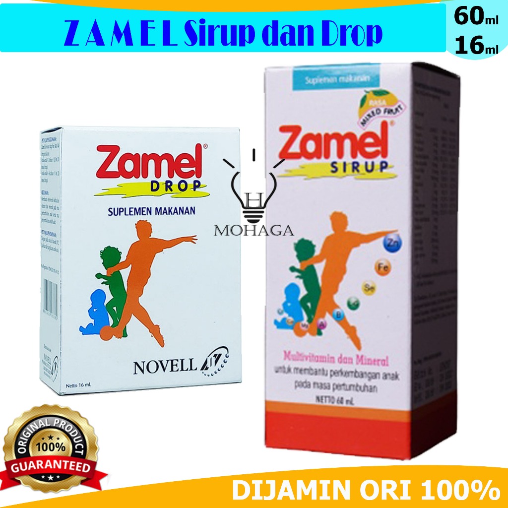 Jual Zamel Sirup 60ml dan Drop 16ml | Shopee Indonesia