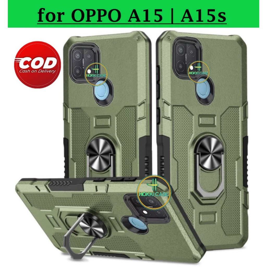 Jual Casing Untuk Oppo A15 | Oppo A15s Hard Case Ring Armor Robot Case ...