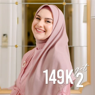 Lozy Hijab - 149K Get 2 Haraa Voal Plain (Hijab Segiempat Polos Jahit Tepi Bahan Voal Premium)