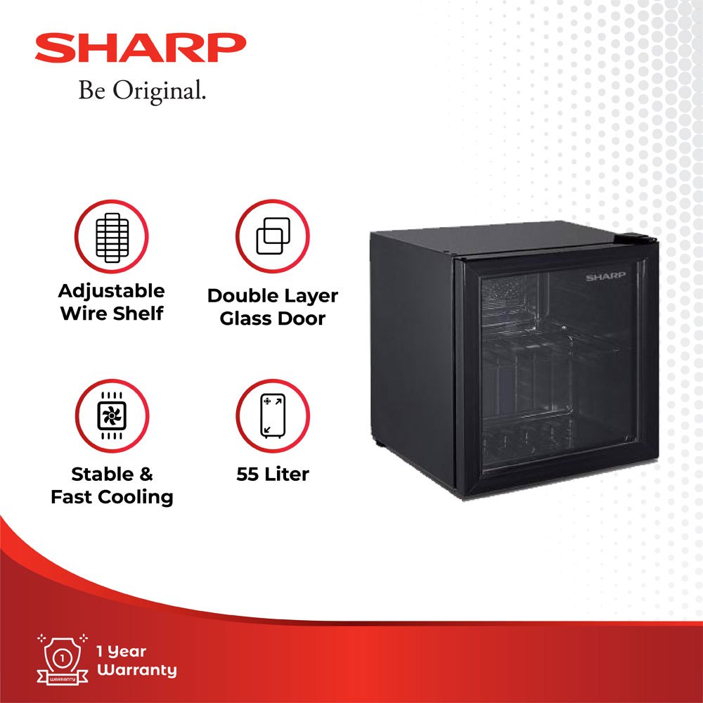 Jual SHARP SHOWCASE MINI SHARP SCH-50X-FS RAK DISPLAY MINUMAN SHOWCASE ...