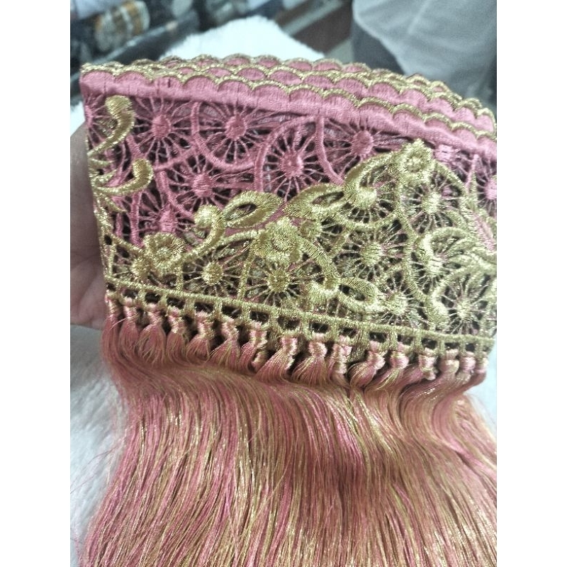 Jual RENDA RUMBAI BORDIR SONGKET PALEMBANG TENUN BATAK ULOS | Shopee ...