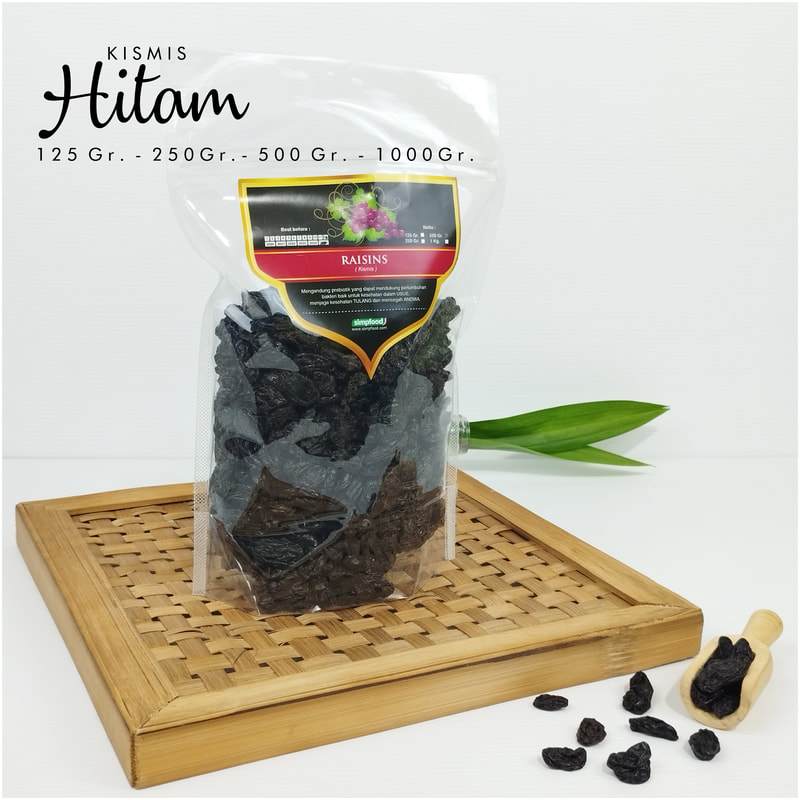 Jual Kismis Hitam besar rasa asam manis kemasan 125gram | Shopee Indonesia