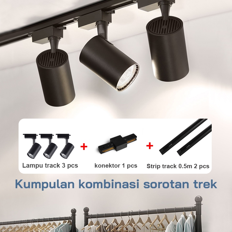 Jual 3 Lampu Rell Track Led 10W/20W/30W 3 Warna Sorot Lampu Sorot ...