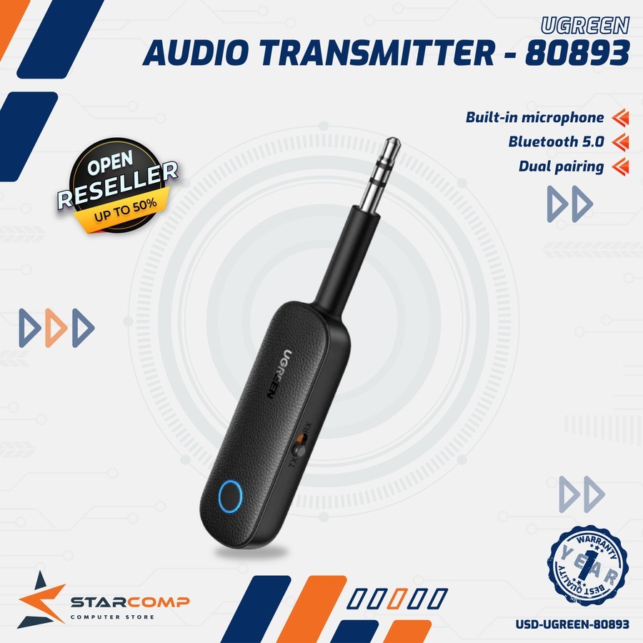 Jual UGREEN 80893 Bluetooth Audio 2in1 Transmitter Receiver with Aux 3 ...