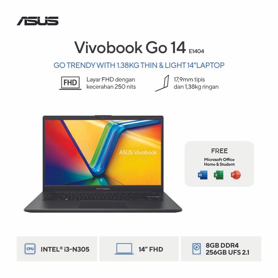 Jual Laptop ASUS E1404GA-FHD321 I3-N305 8GB 256GB/512GB | Shopee Indonesia