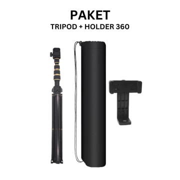 Tripod 2 In 1 Metal 2.1 Meter New Version Besi Tongsis Stand HP Kamera Foto Video Live Streaming