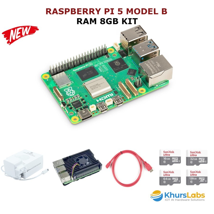 Jual Raspberry Pi 5 Model B RAM 8GB Made In UK | Shopee Indonesia
