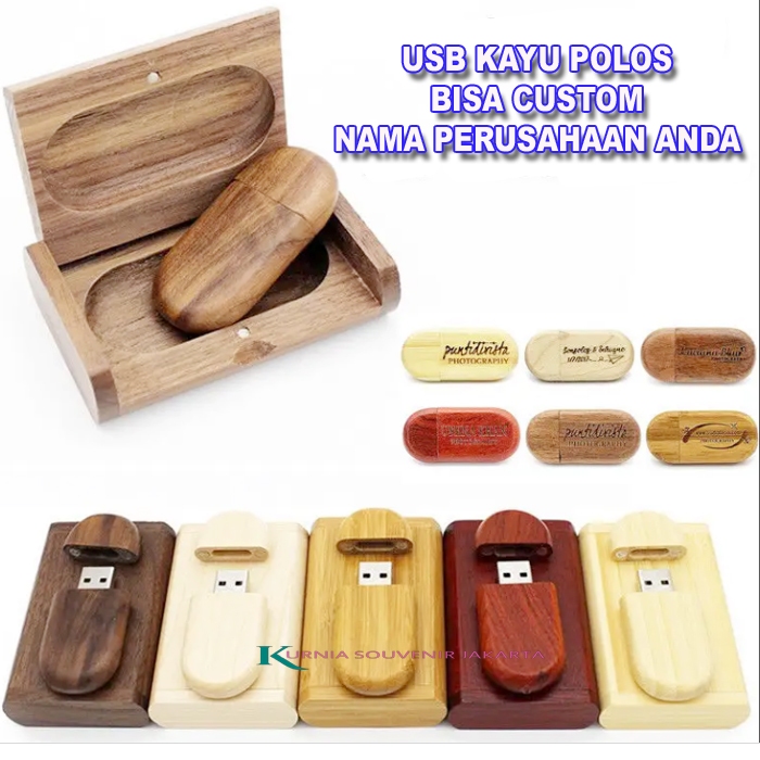 Jual FLASHDISK KAYU POLOS BISA CUSTOM LOGO-USB KAYU PROMOSI-USB OVAL ...