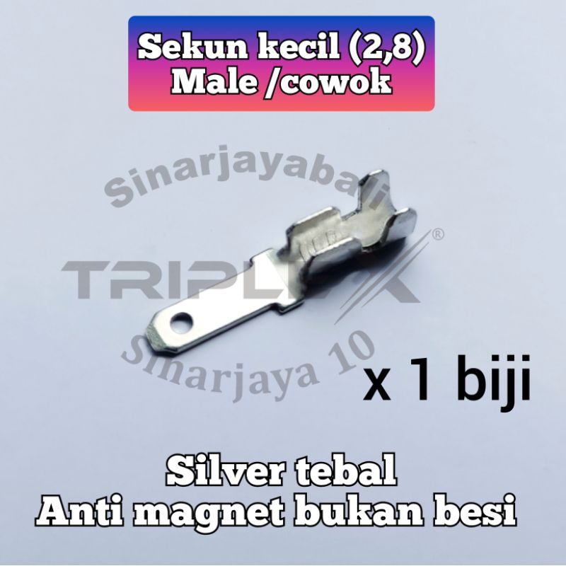 Jual skun kecil 2,8 sekun terminal pipih pin konektor 2.8 gepeng kabel ...