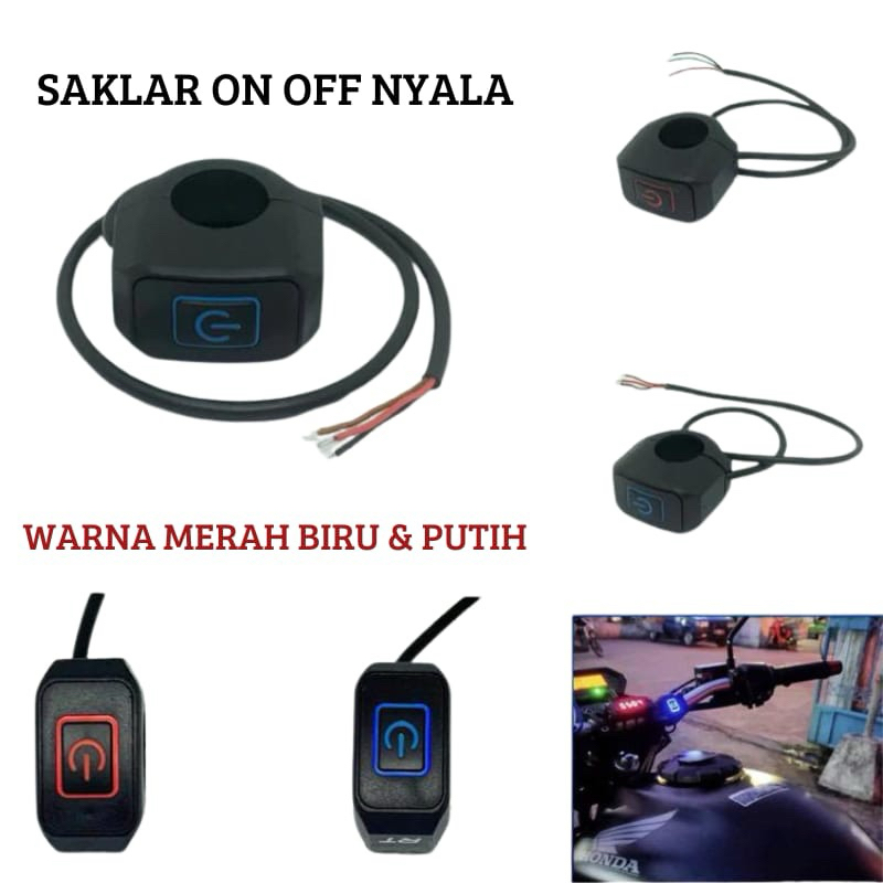Jual saklar on off light switch stang menyala tombol power stang ...
