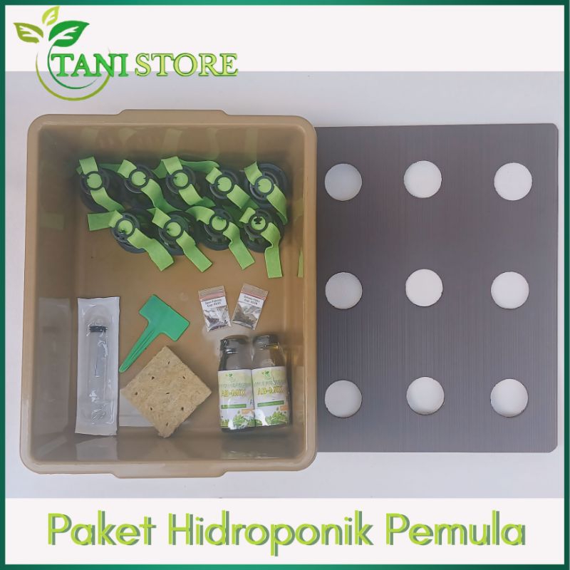 Paket Hidroponik Pemula_Satu Sett Bak Hidroponik Lengkap_Bak Hidroponik_Media tanam hidroponik