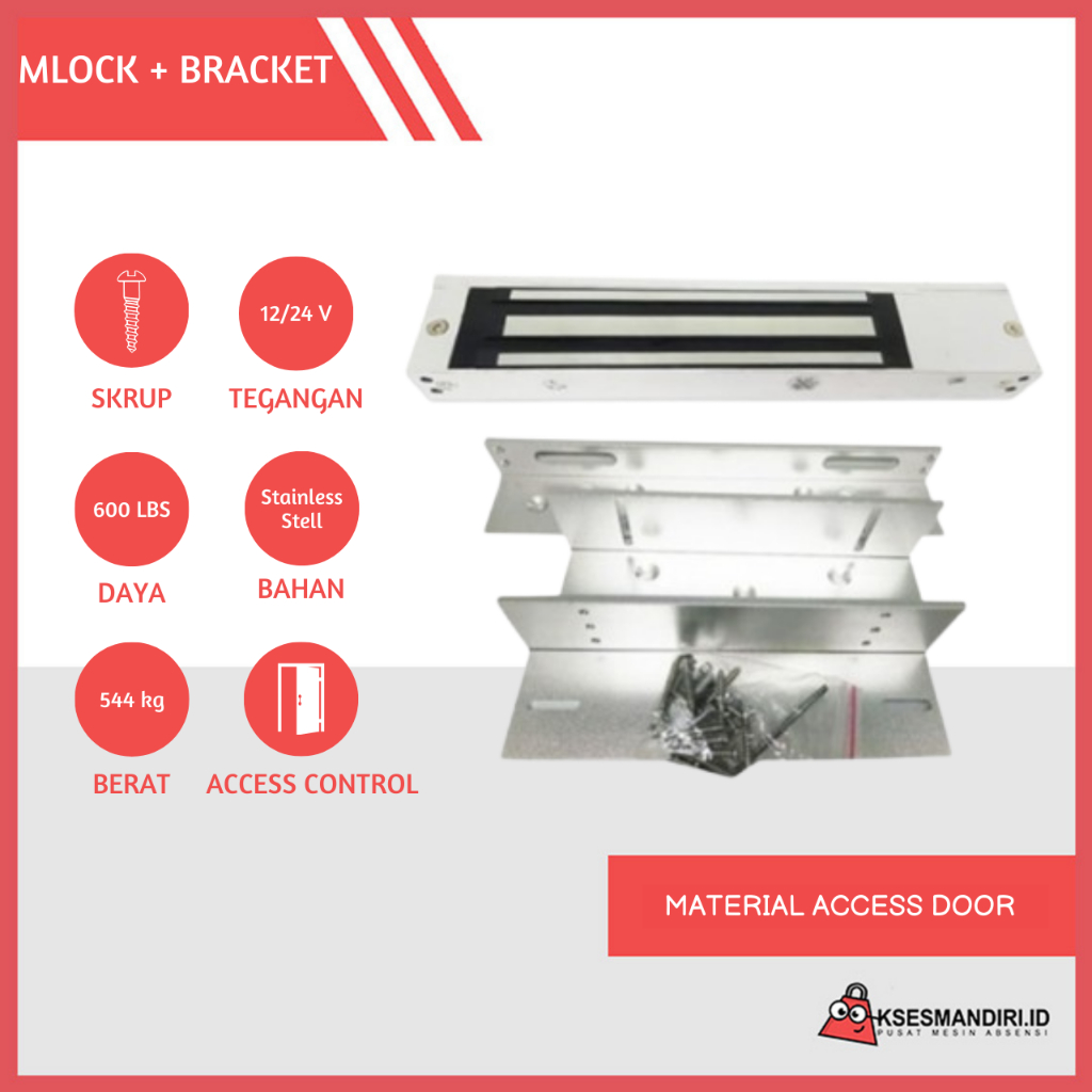 Jual Mlock Magnetic Lock dan Bracket Z L EM600 ORIGINAL | Shopee Indonesia
