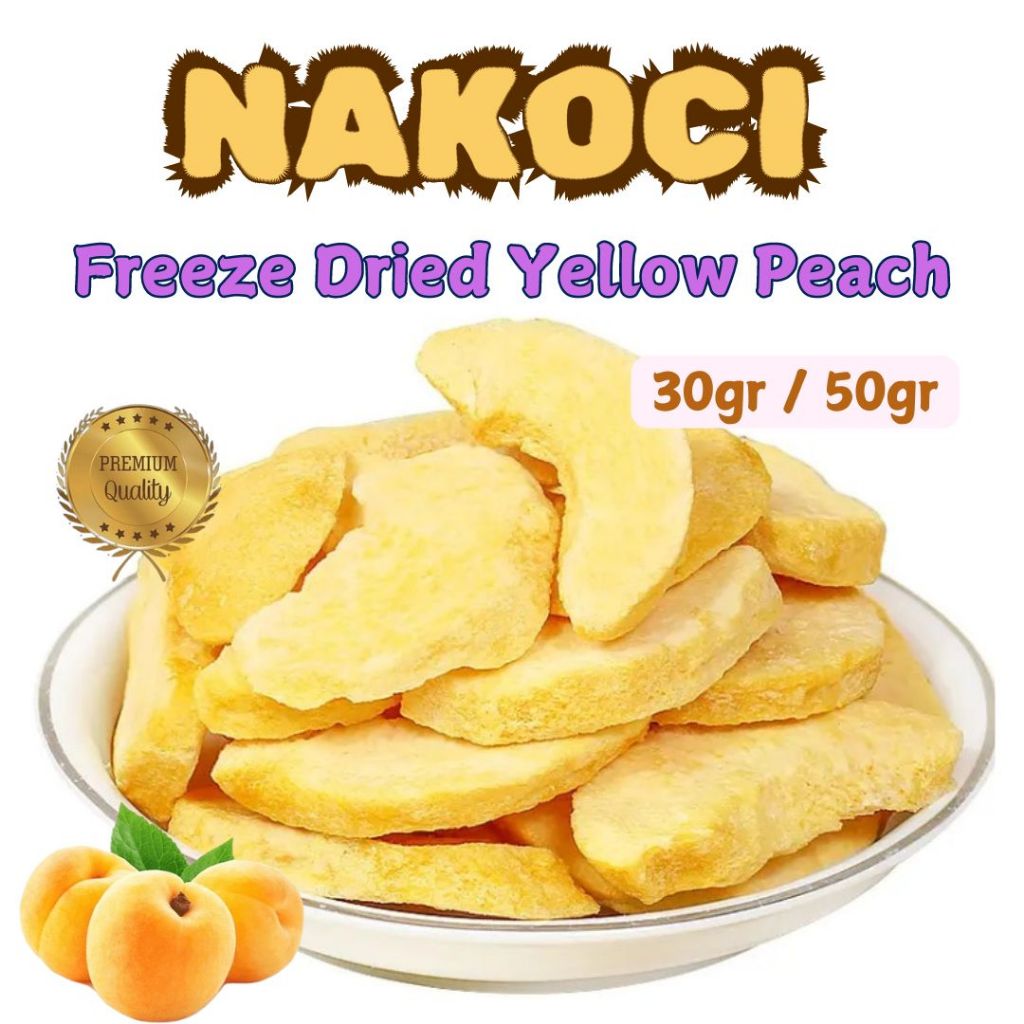 Jual NAKOCI Freeze Dried Fruit Peach Slice/ Buah Persik Kering Iris ...