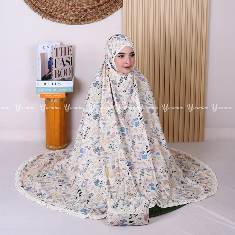 Mukena Rayon Viscose Premium 2in1 Full Motif